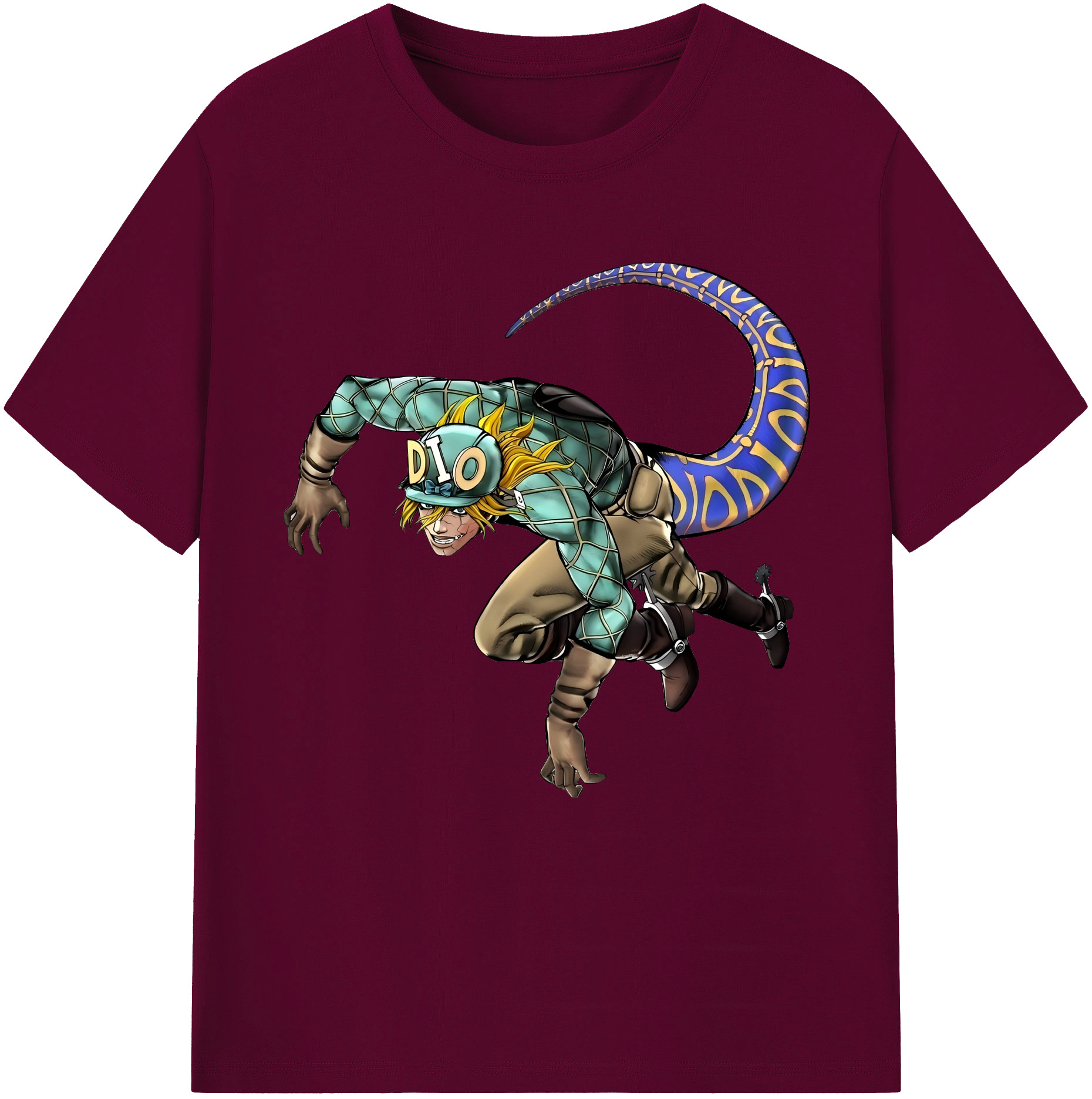 （画像用） ジョジョの奇妙な冒険 ディオ?ブランドー JoJo's Bizarre Adventure Dio Brando レディースカジュアルプリントTシャツ（綿100％）